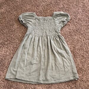 GAP Green Smocked Puff Sleeve Sundress